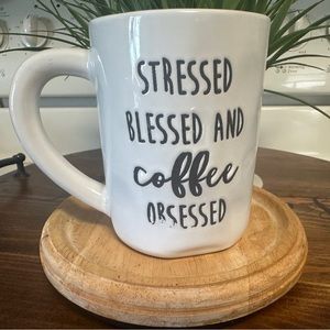 STRESSED BLESSED COFFEE OBSESSED Ceramic Mug